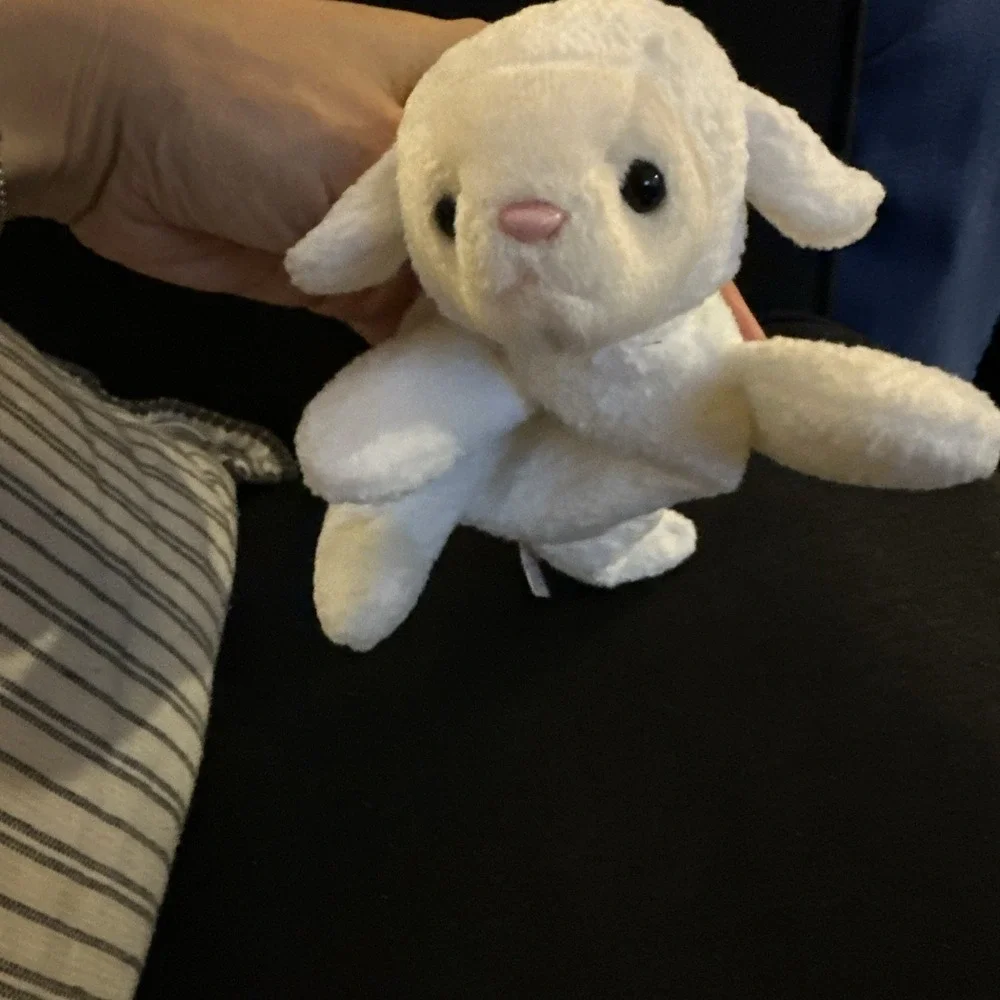 Ty Beanie Baby Fleece Lamb Beanbag Plush No Tag -